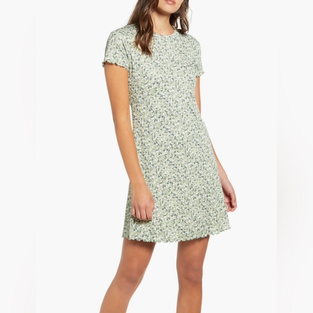 Good Luck Gem Lemon print lettuce edge minidress size XS